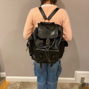 100% Italian leather backpack
